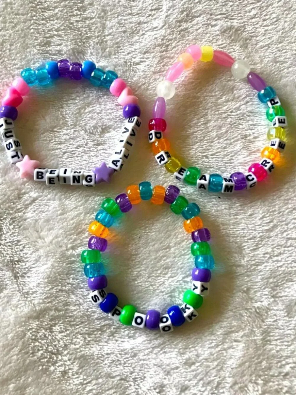3 Custom Kandi Bracelet Set (3 Pack) – Personalized Rave Festival Jewelry